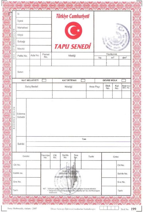 تاپو قرمز ترکیه